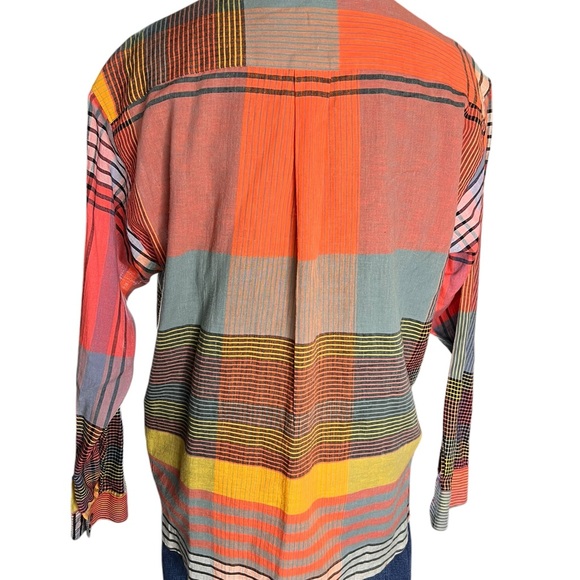 Vintage Mondo di Marco Florida Colors Baggy Shirt Italy Flat Pockets - Picture 4 of 9